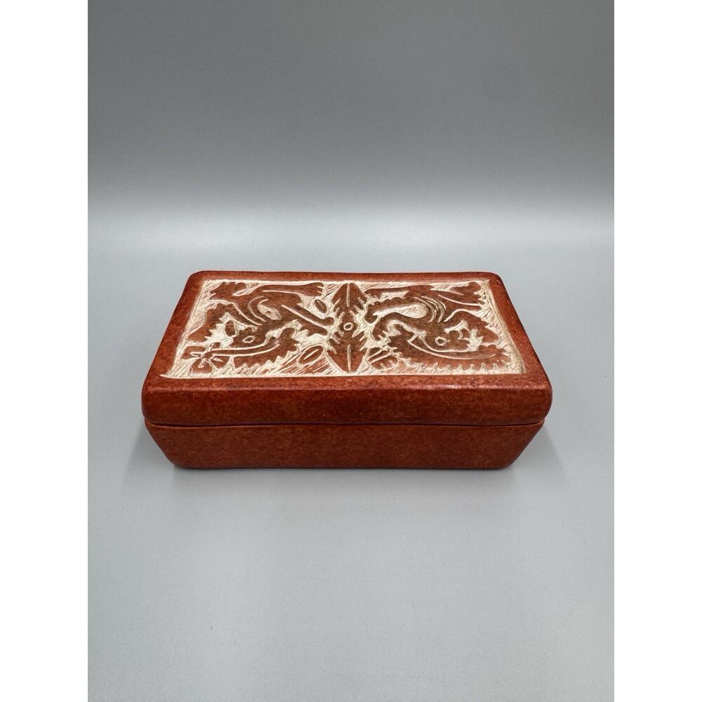 Mexican Aztec Design Trinket Storage Box READ DETAILS